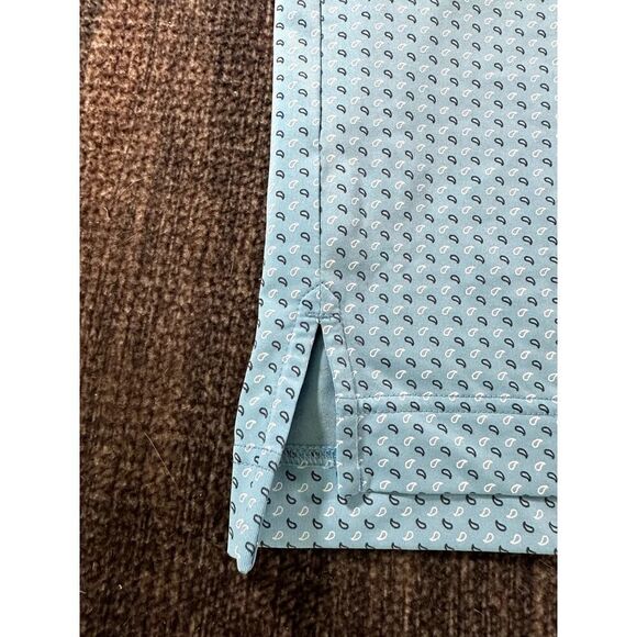 Footjoy Golf Polo Mens Blue Striped Short Sleeve Shirt Large Paiute Golf - Picture 7 of 12